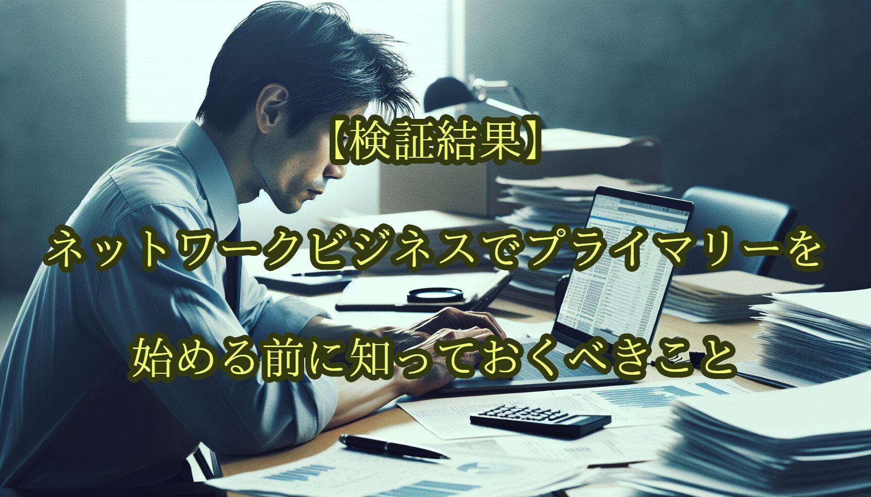 【検証結果】ネットワークビジネスでプライマリーを始める前に知っておくべきこと