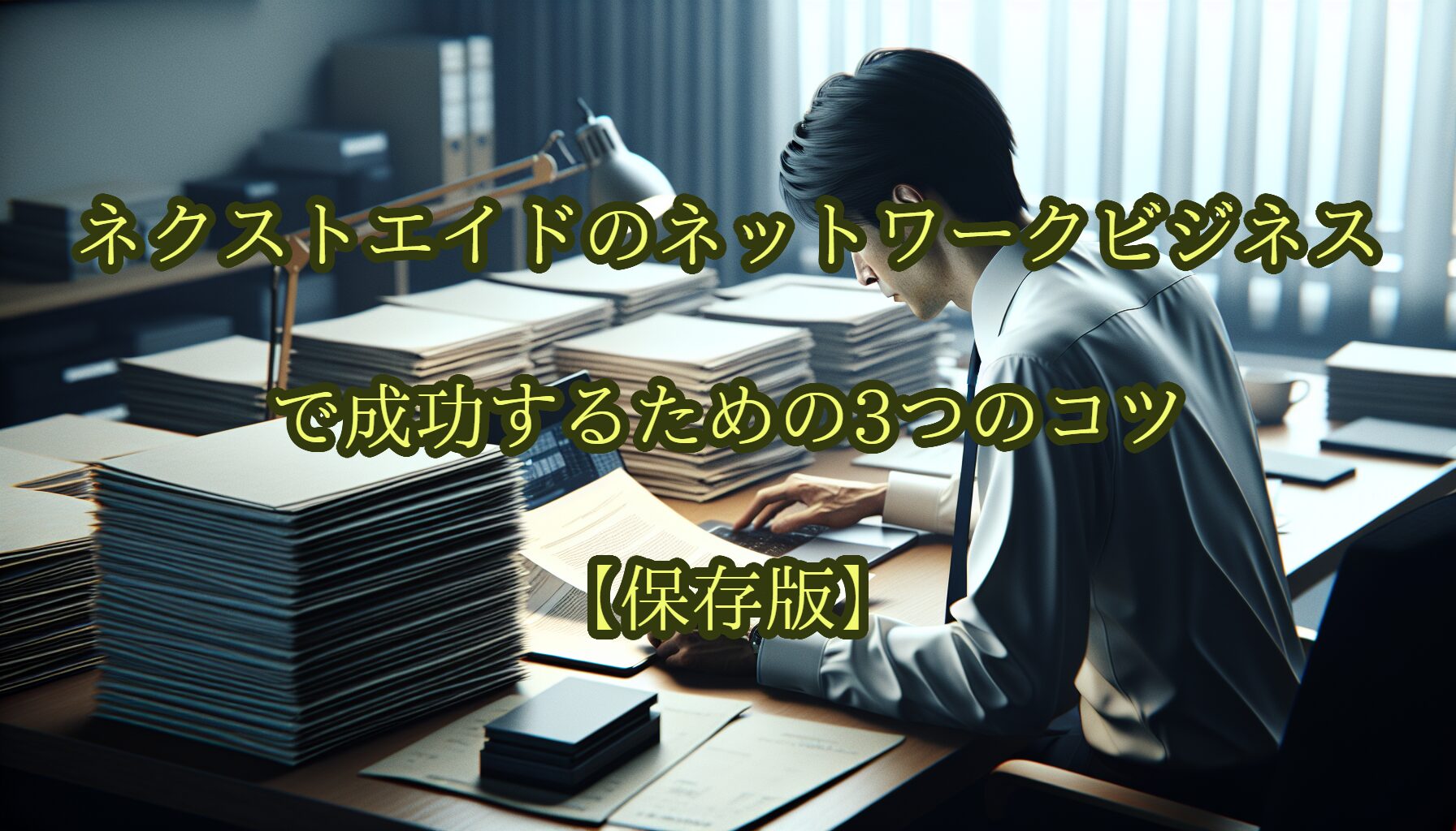 ネクストエイドのネットワークビジネスで成功するための3つのコツ【保存版】